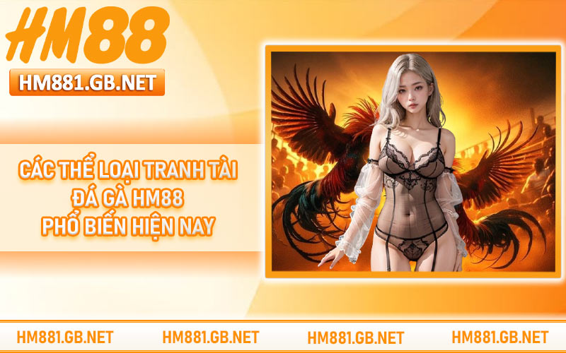 Các thể loại tranh tài đá gà HM88 phổ biến hiện nay